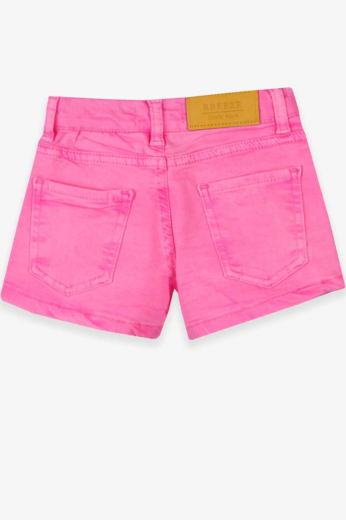 Breeze Kız Çocuk Kot Şort Basic Neon Pembe (8-14 Yaş)