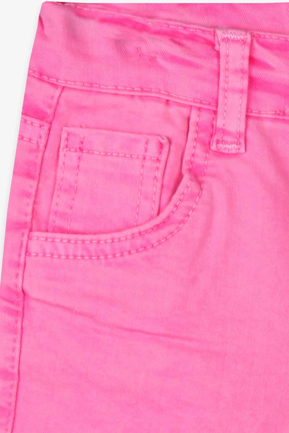 Breeze Kız Çocuk Kot Şort Basic Neon Pembe (8-14 Yaş)