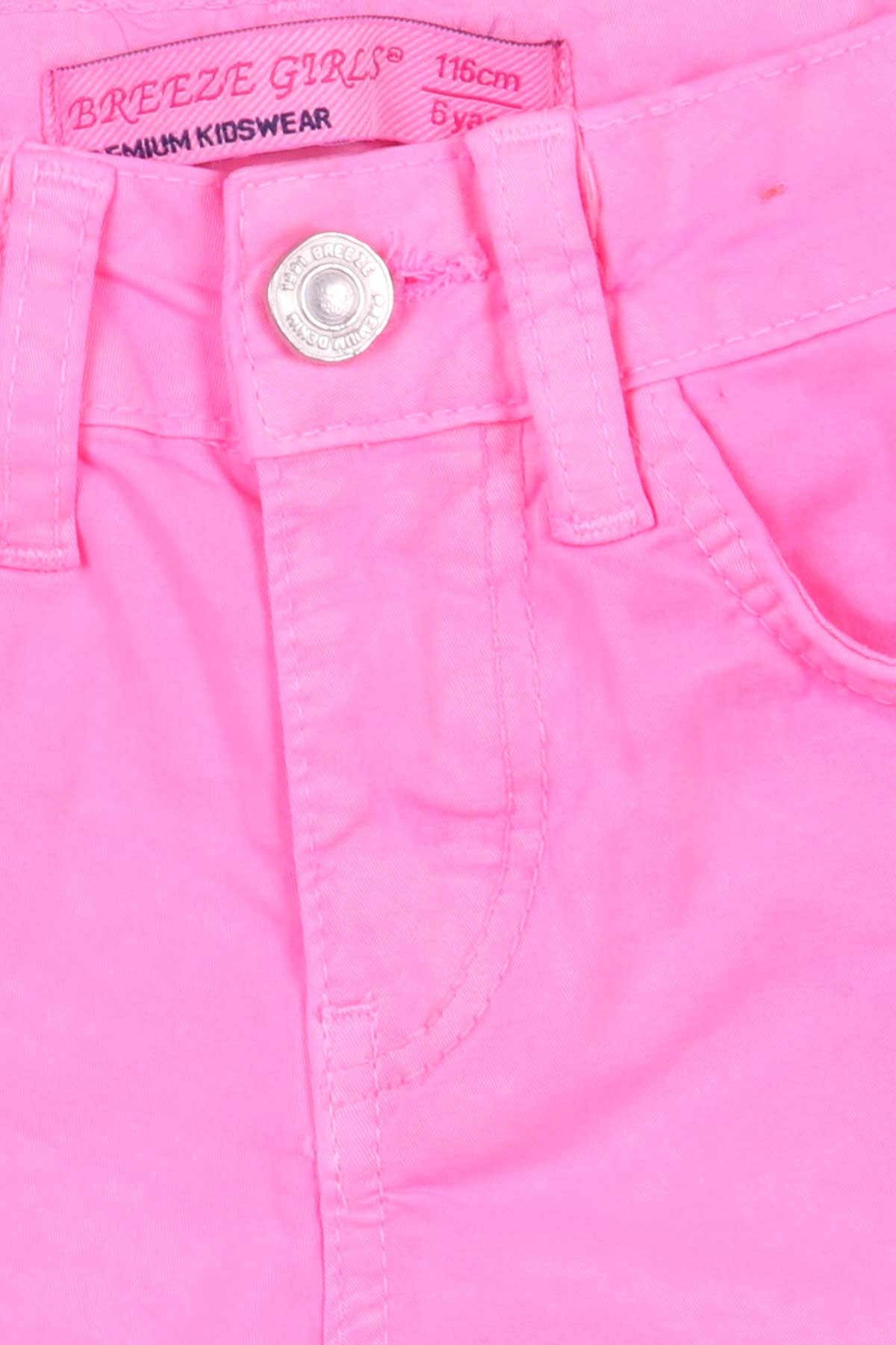 Breeze Kız Çocuk Kot Şort Basic Neon Pembe (6-12 Yaş)