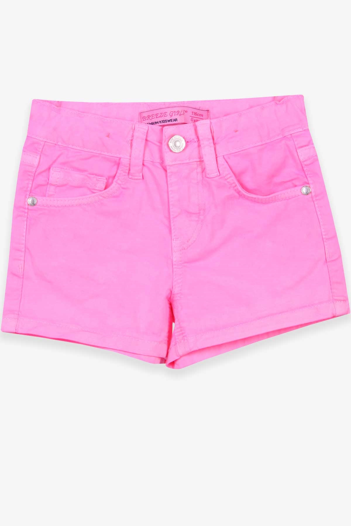 Breeze Kız Çocuk Kot Şort Basic Neon Pembe (6-12 Yaş)