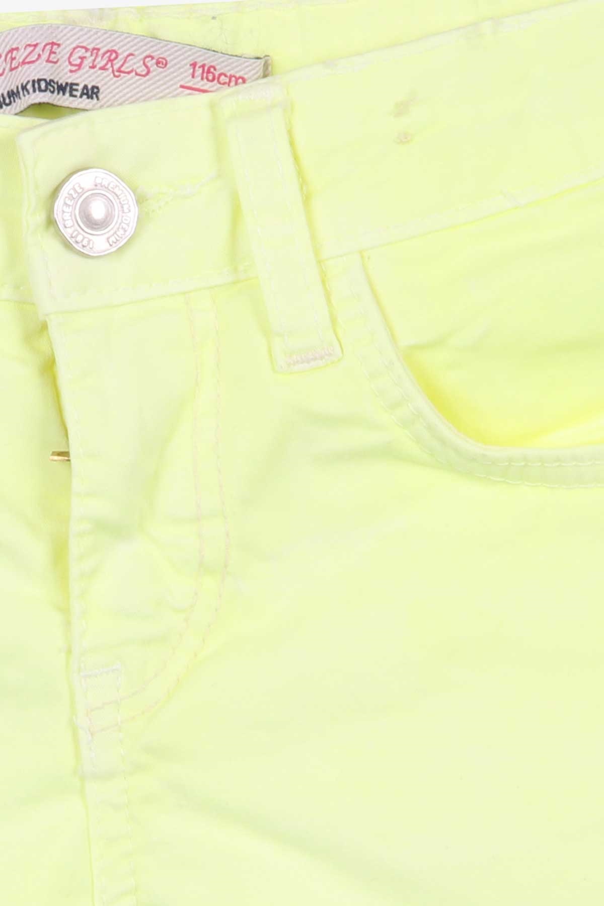 Breeze Kız Çocuk Kot Şort Basic Neon Sarı (6-12 Yaş)