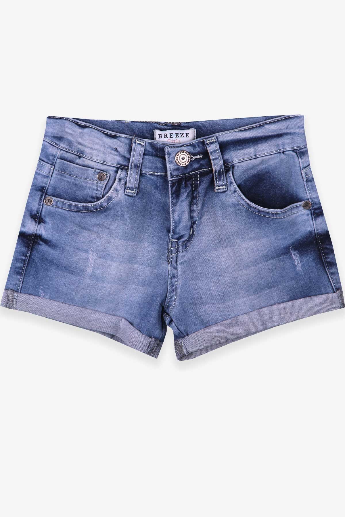 Breeze Kız Çocuk Kot Şort Mavi (6-10 Yaş)