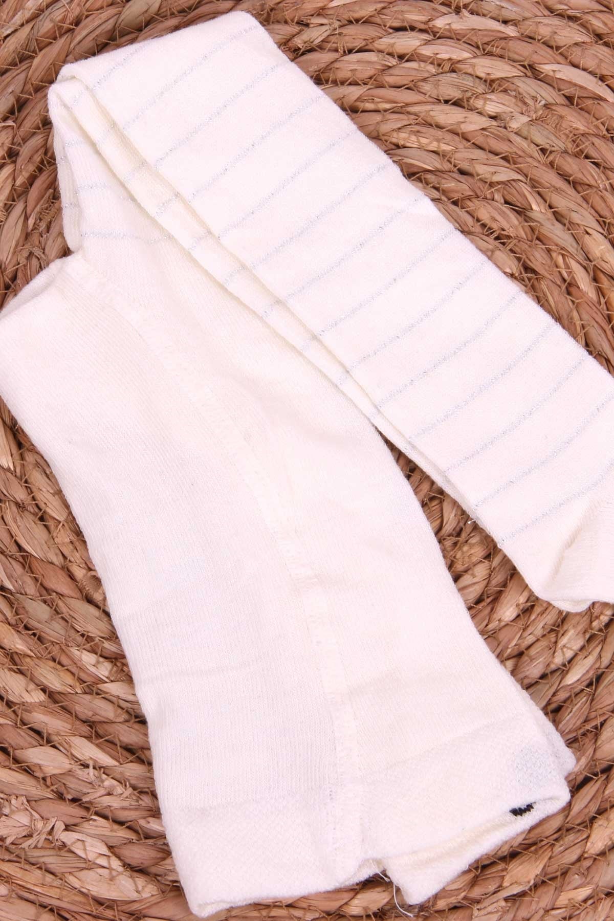 Breeze Kız Çocuk Külotlu Çorap  Krem (6 Ay-1 Yaş)