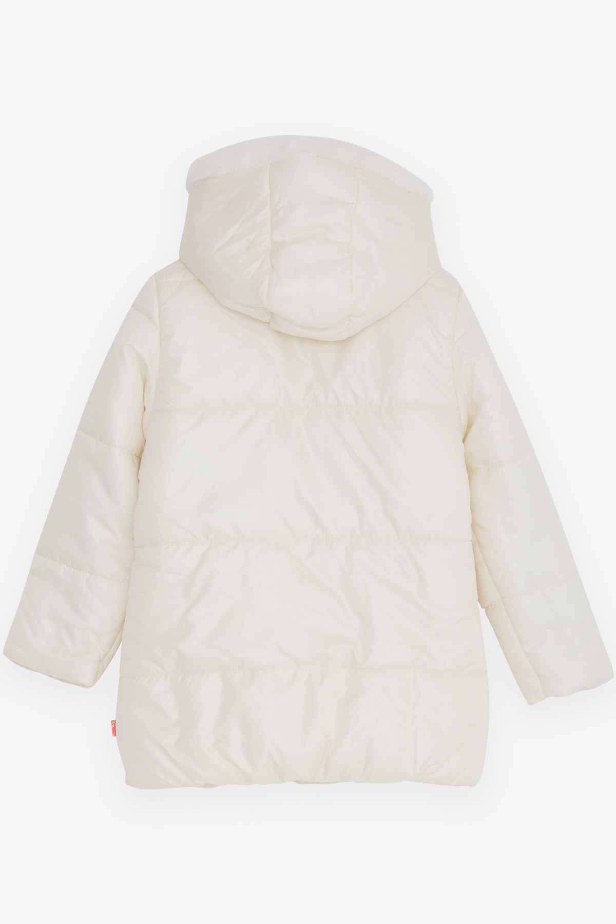 Breeze Kız Çocuk Mont Cebi Kapüşonu Kürklü Ekru (2-5 Yaş)
