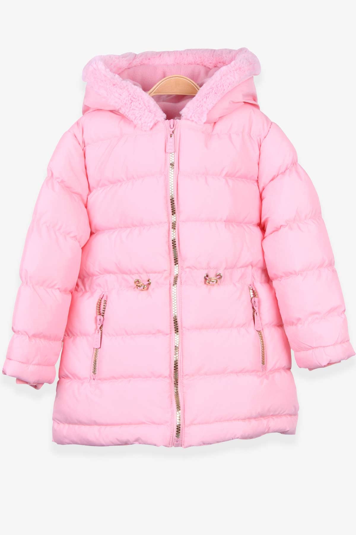 Breeze Kız Çocuk Mont Fermuarlı Cep Pudra (4-6 Yaş)