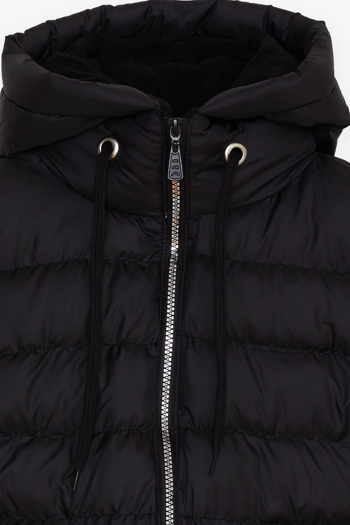 Breeze Kız Çocuk Mont Fermuarlı Cepli Siyah (11-14 Yaş)