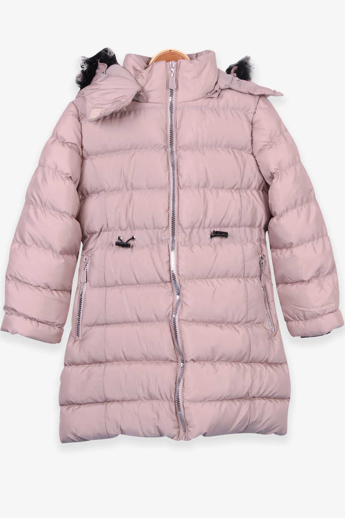 Breeze Kız Çocuk Mont Kapüşonlu Parka Bej (7-10 Yaş)