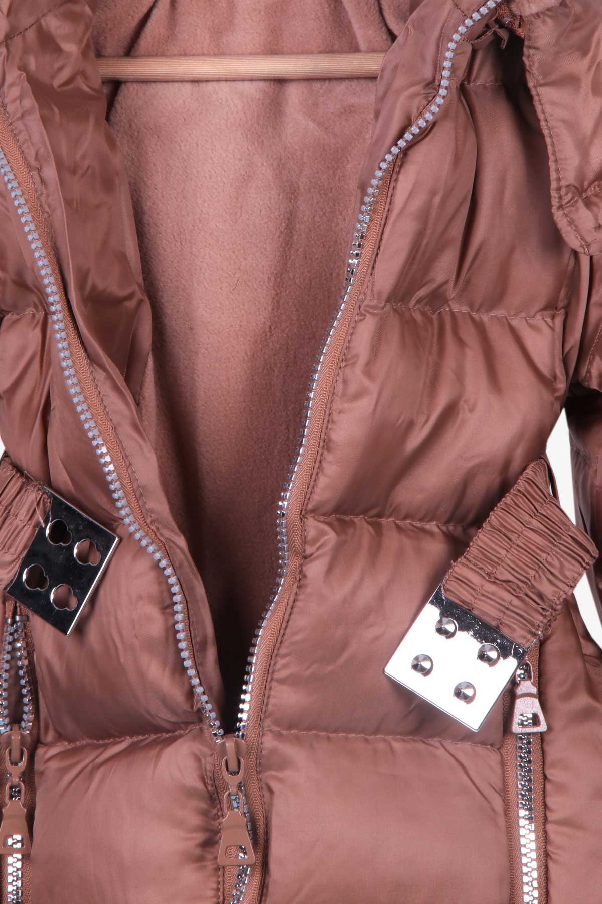 Breeze Kız Çocuk Mont Kapüşonlu Parka Açık Kahverengi (3-6 Yaş)