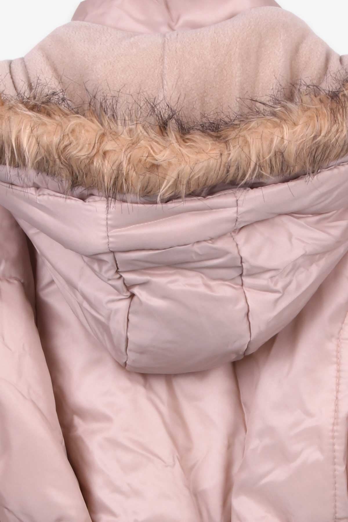 Breeze Kız Çocuk Mont Kapüşonlu Parka Bej (11-14 Yaş)