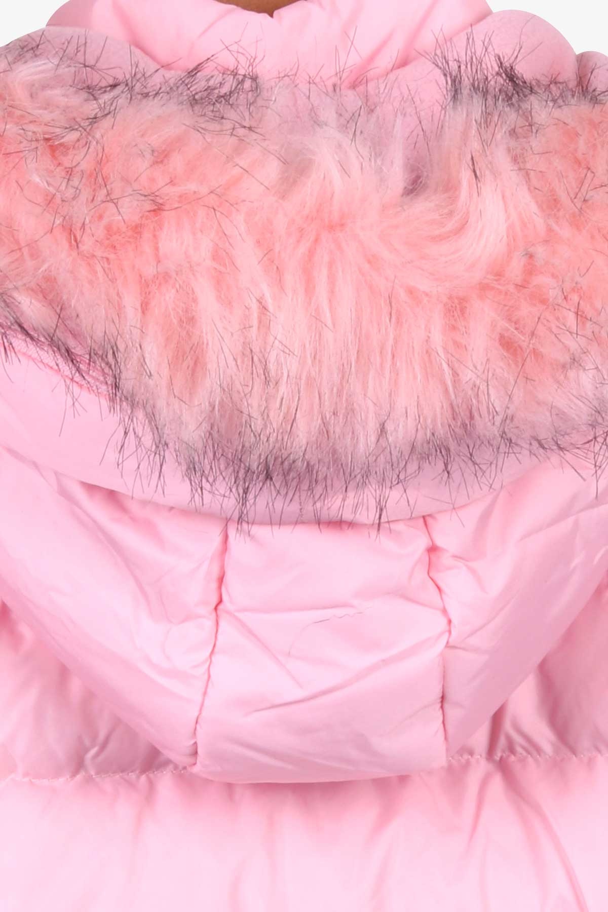 Breeze Kız Çocuk Mont Kapüşonlu Parka Pudra (7-10 Yaş)