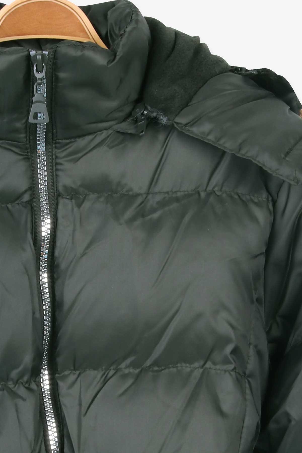 Breeze Kız Çocuk Mont Kapüşonlu Parka Haki Yeşil (11-14 Yaş)
