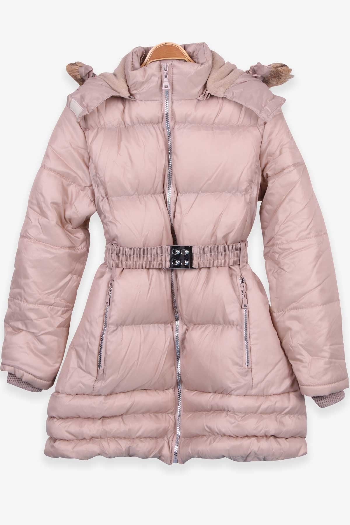 Breeze Kız Çocuk Mont Kapüşonlu Parka Bej (11-14 Yaş)