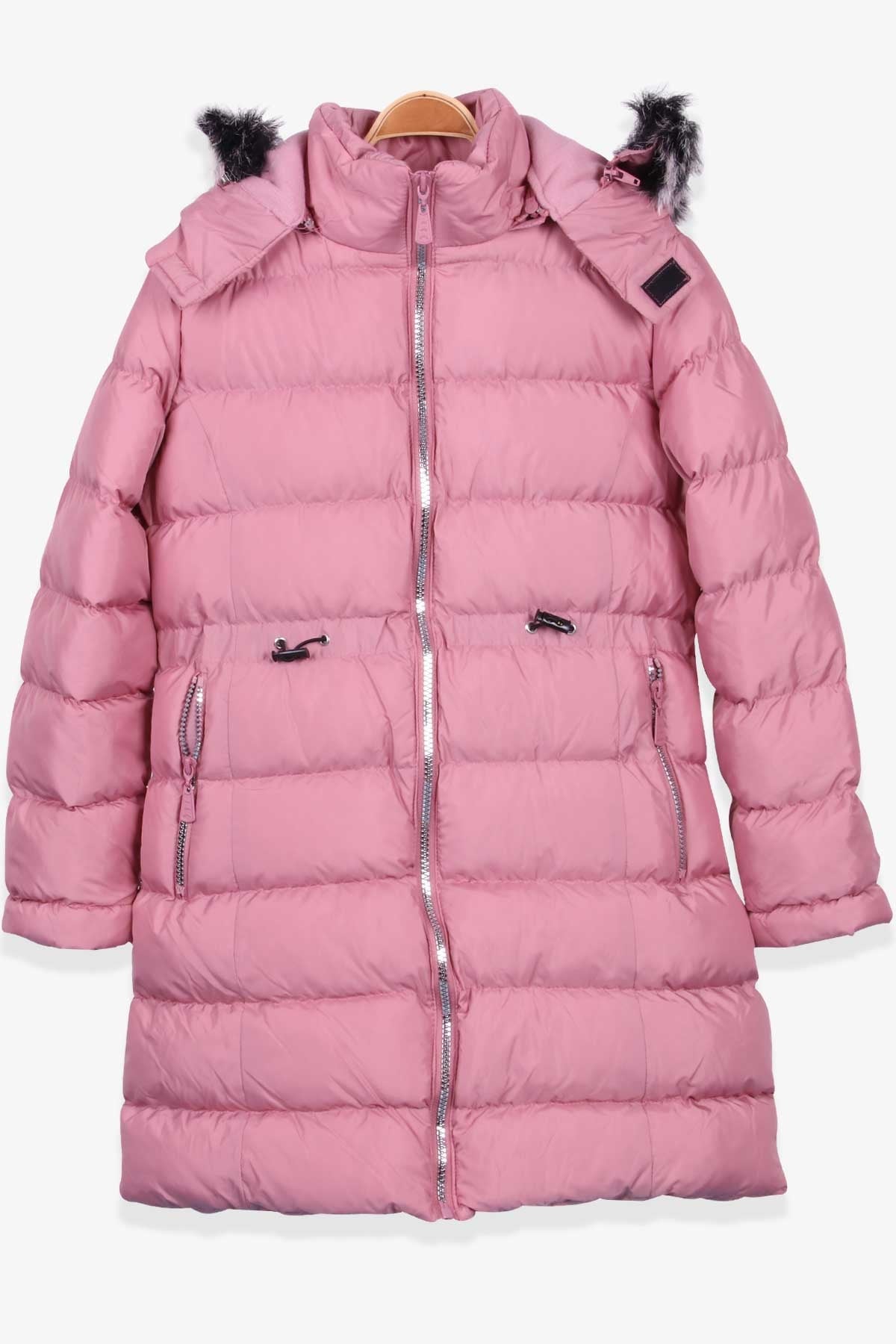 Breeze Kız Çocuk Mont Kapüşonlu Parka Gülkurusu (11-14 Yaş)