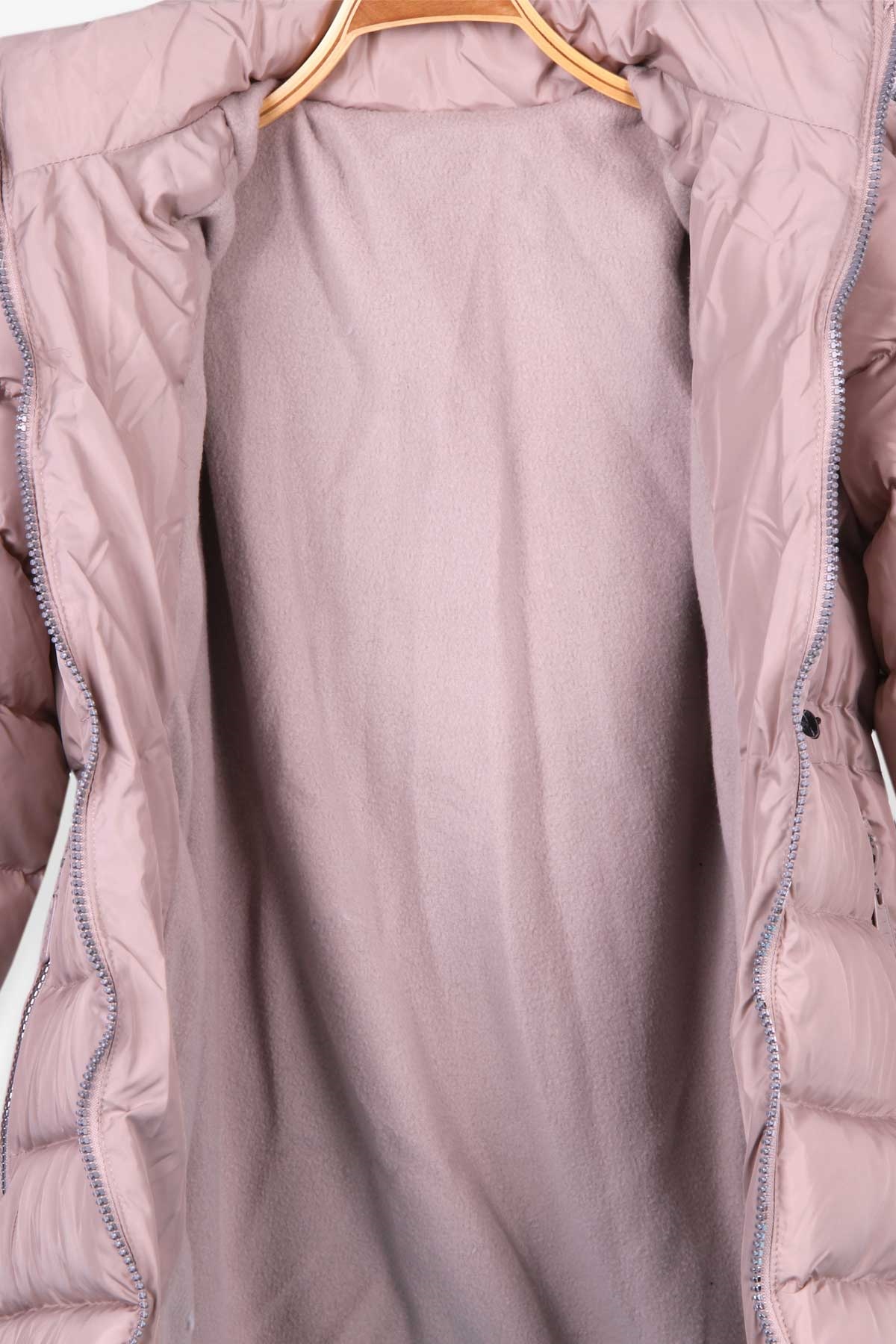 Breeze Kız Çocuk Mont Kapüşonlu Parka Bej (7-10 Yaş)