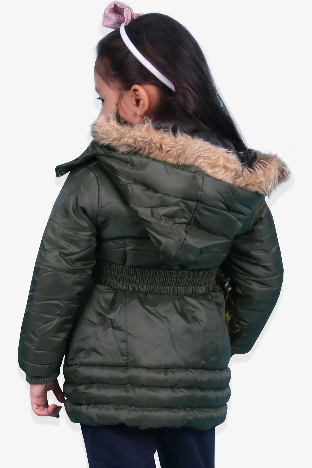 Breeze Kız Çocuk Mont Kapüşonlu Parka Haki Yeşil (3-5 Yaş)