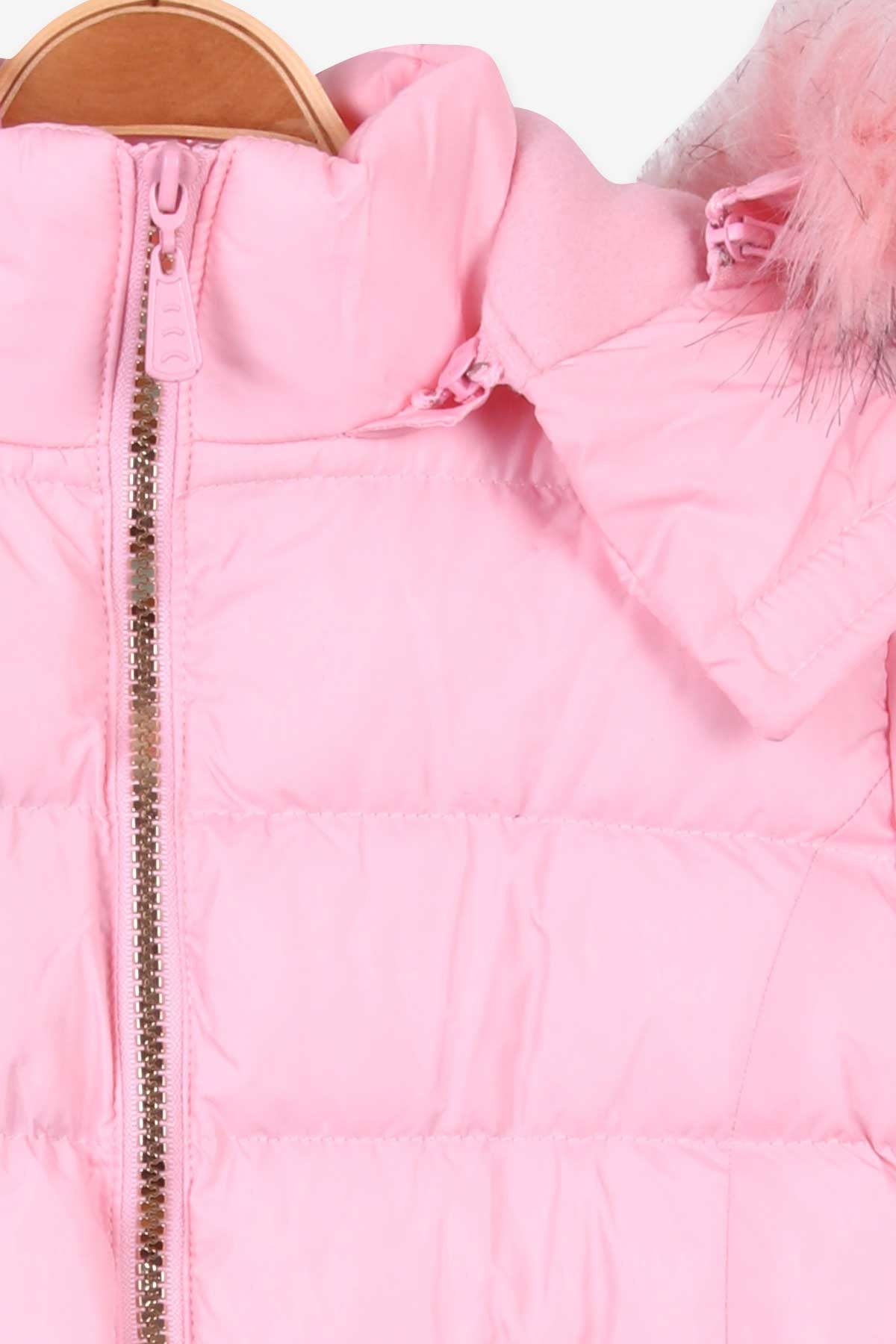 Breeze Kız Çocuk Mont Kapüşonlu Parka Pudra (7-10 Yaş)