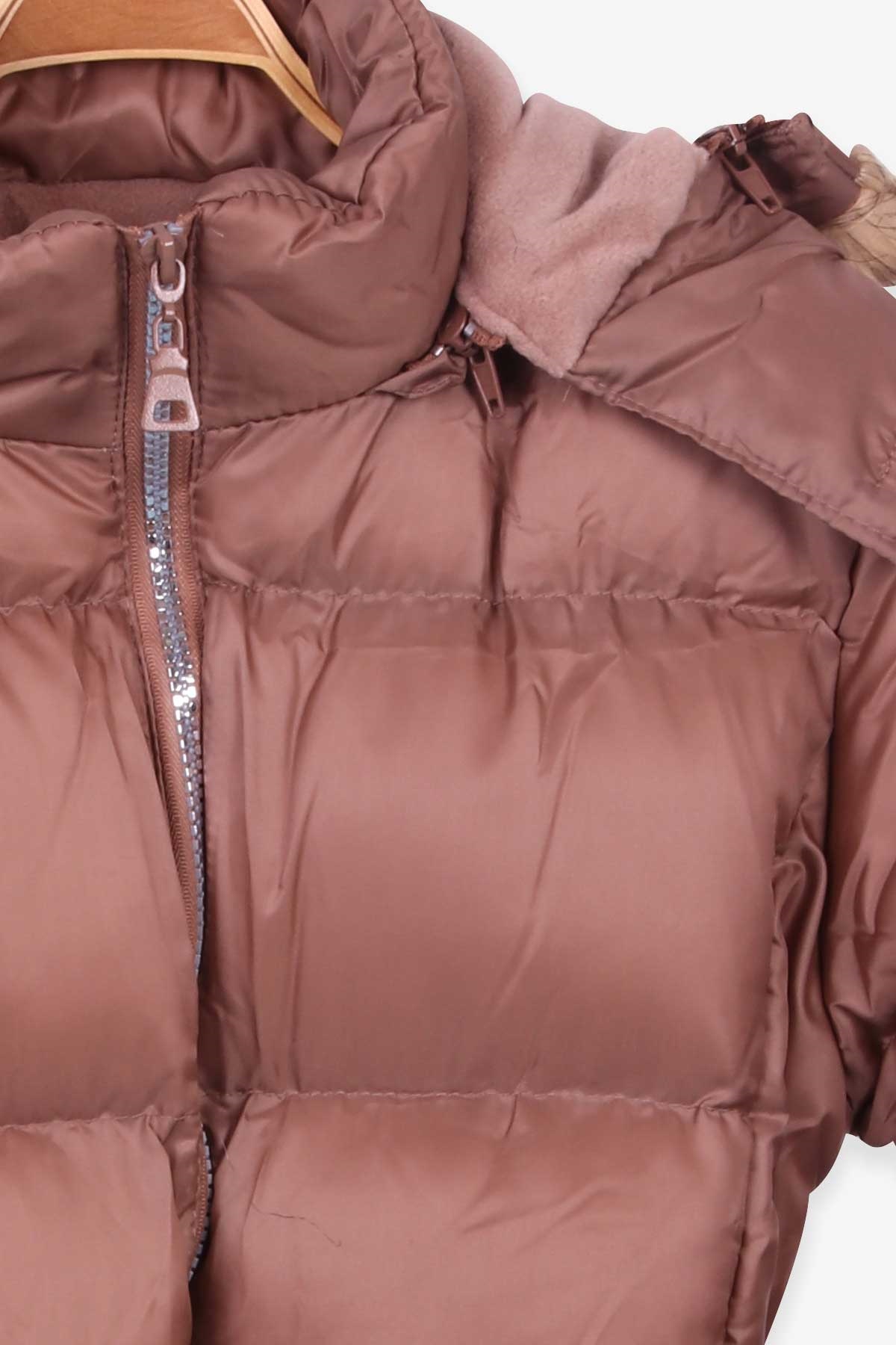 Breeze Kız Çocuk Mont Kapüşonlu Parka Vizon (11-14 Yaş)