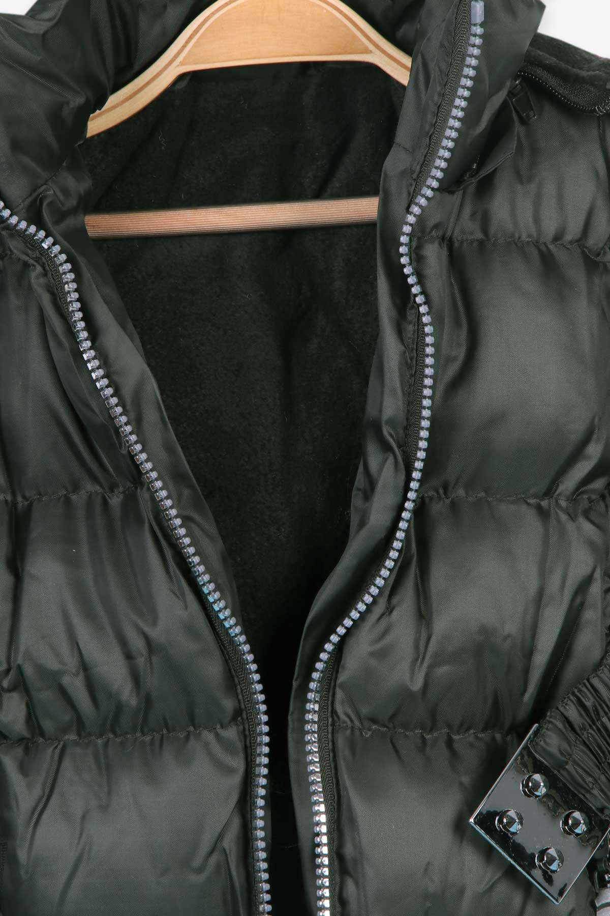 Breeze Kız Çocuk Mont Kapüşonlu Parka Haki Yeşil (3-5 Yaş)