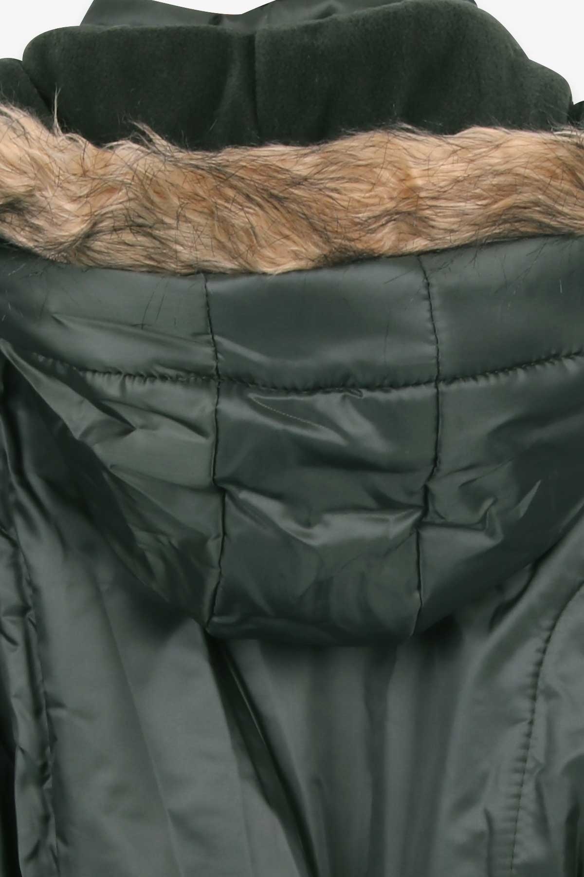 Breeze Kız Çocuk Mont Kapüşonlu Parka Haki Yeşil (11-14 Yaş)