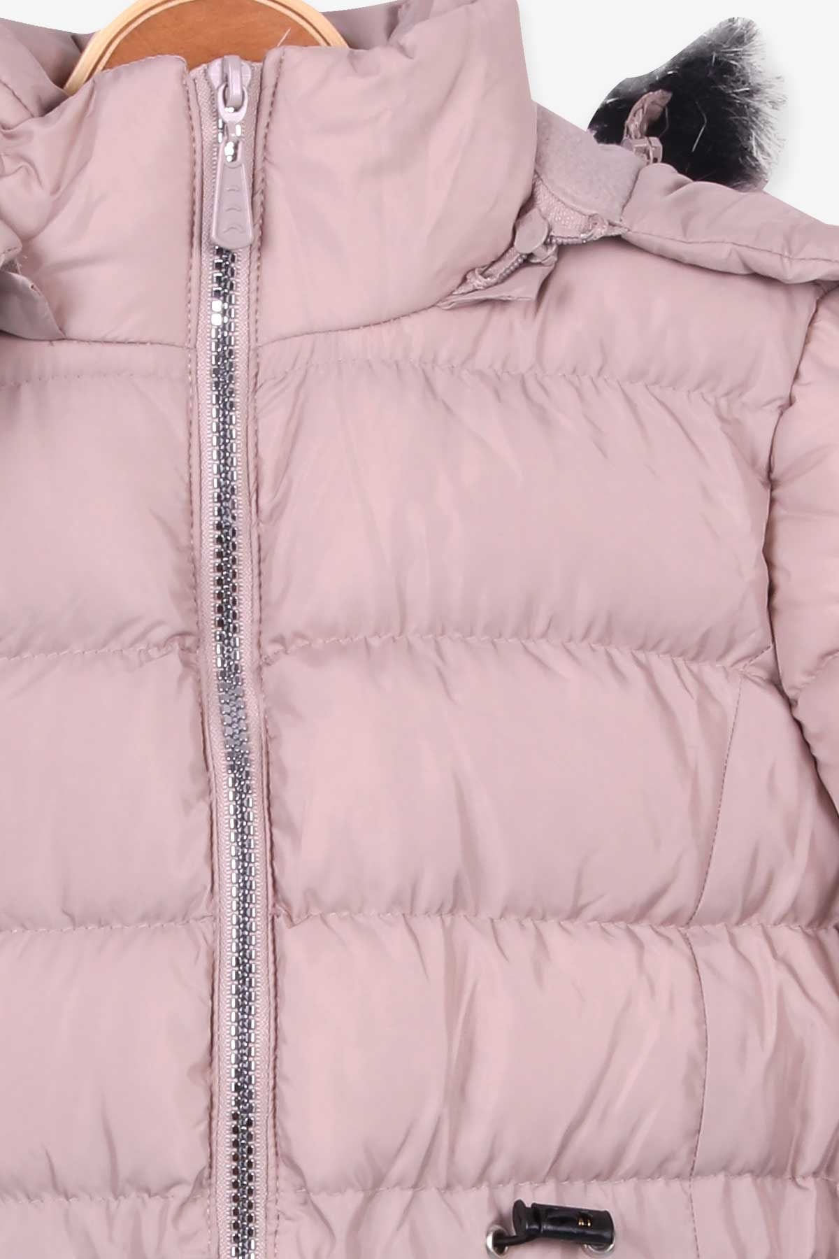 Breeze Kız Çocuk Mont Kapüşonlu Parka Bej (7-10 Yaş)