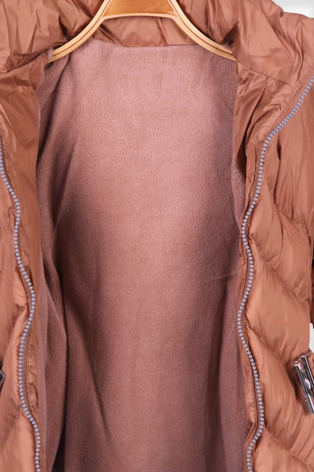 Breeze Kız Çocuk Mont Kapüşonlu Parka Açık Kahverengi (7-10 Yaş)