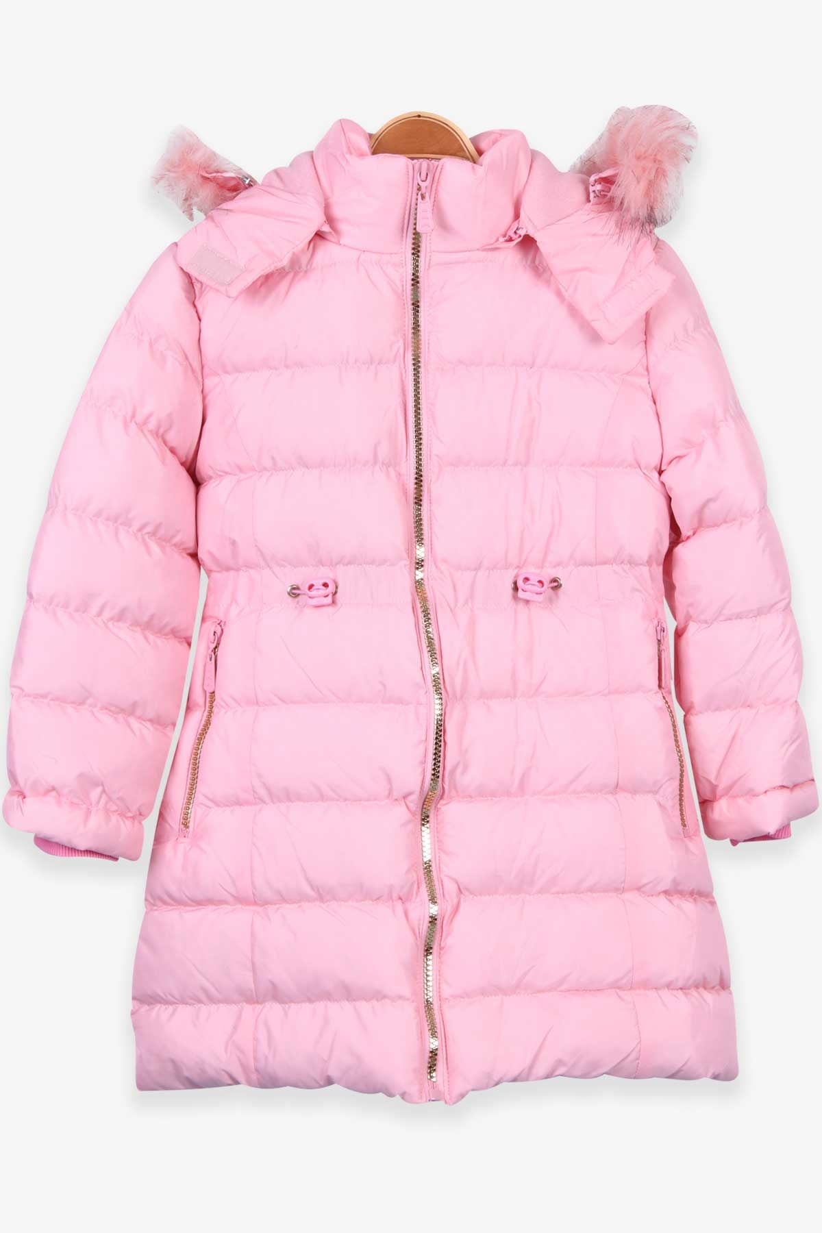 Breeze Kız Çocuk Mont Kapüşonlu Parka Pudra (7-10 Yaş)