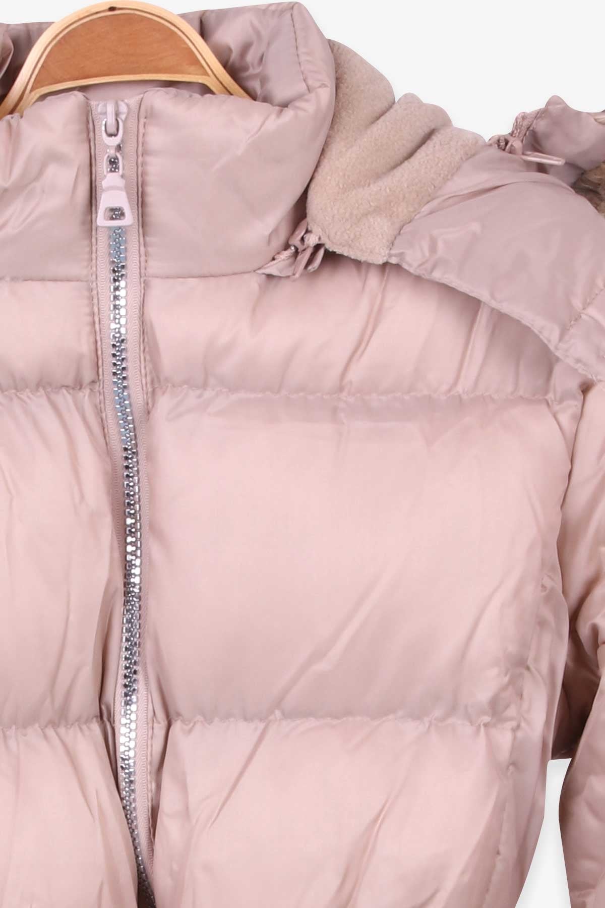 Breeze Kız Çocuk Mont Kapüşonlu Parka Bej (11-14 Yaş)