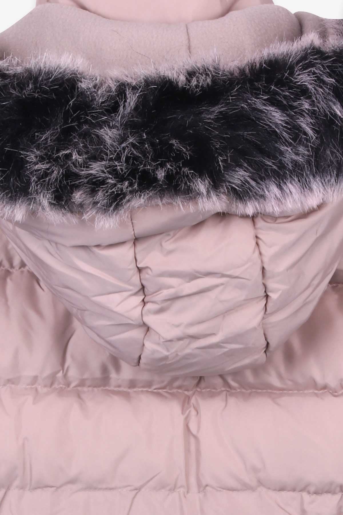 Breeze Kız Çocuk Mont Kapüşonlu Parka Bej (7-10 Yaş)