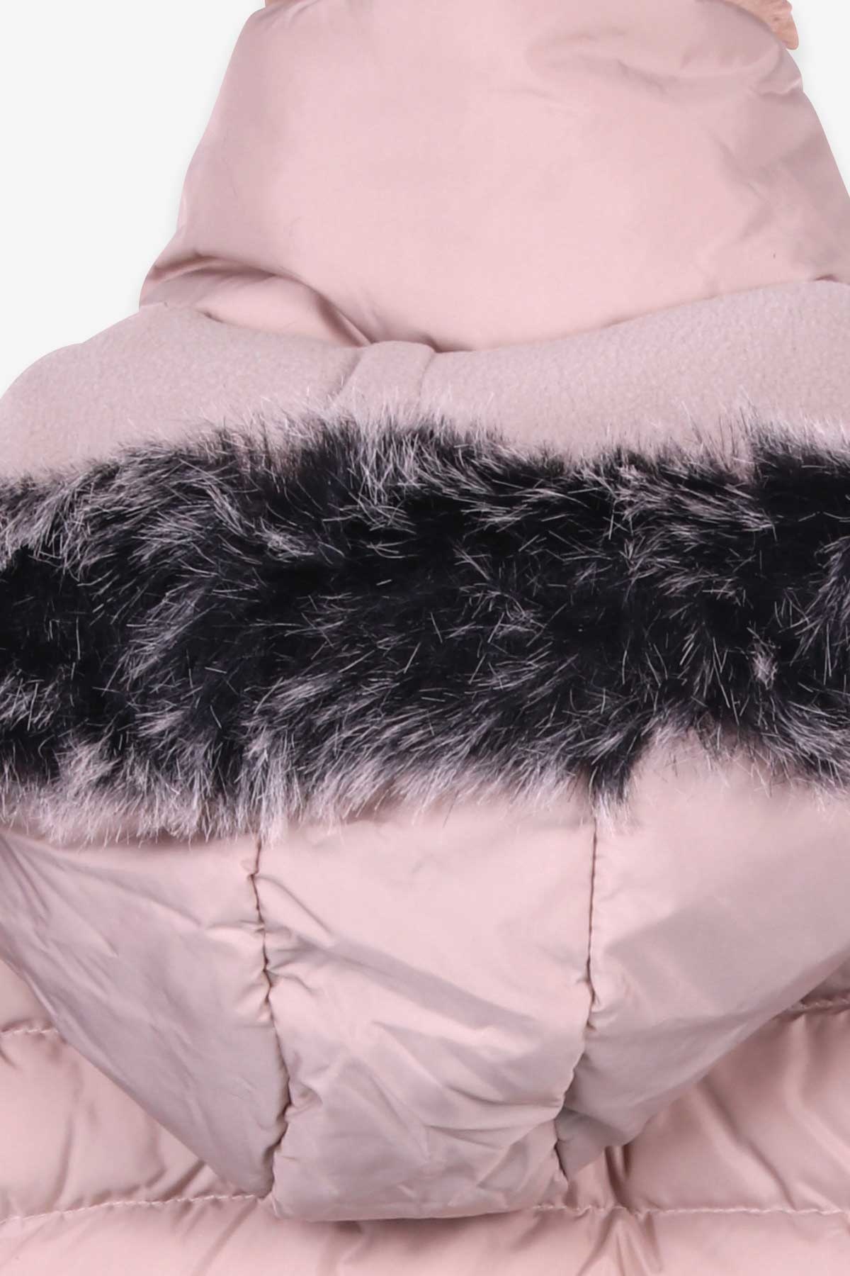 Breeze Kız Çocuk Mont Kapüşonlu Parka Bej (7-10 Yaş)