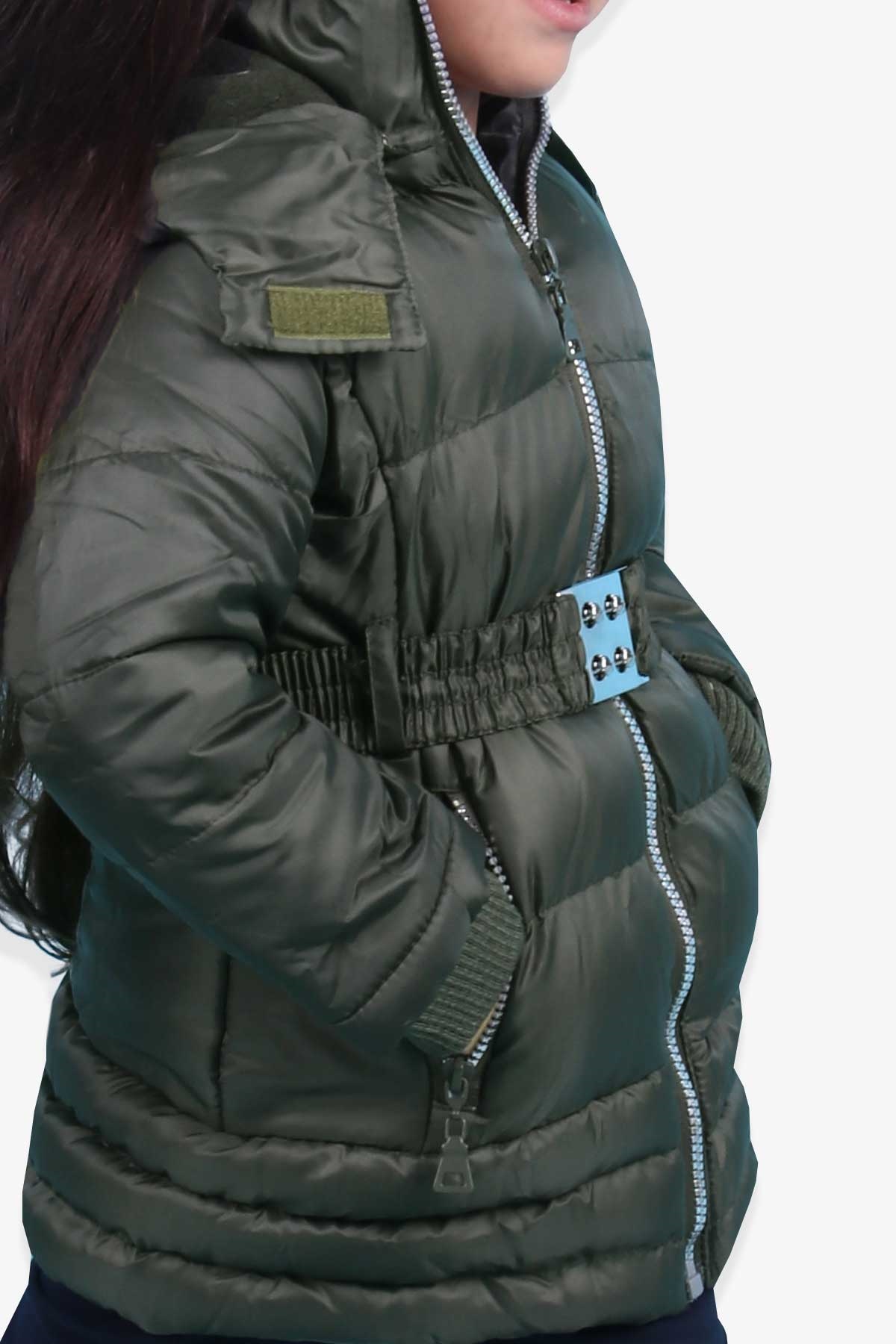 Breeze Kız Çocuk Mont Kapüşonlu Parka Haki Yeşil (3-5 Yaş)