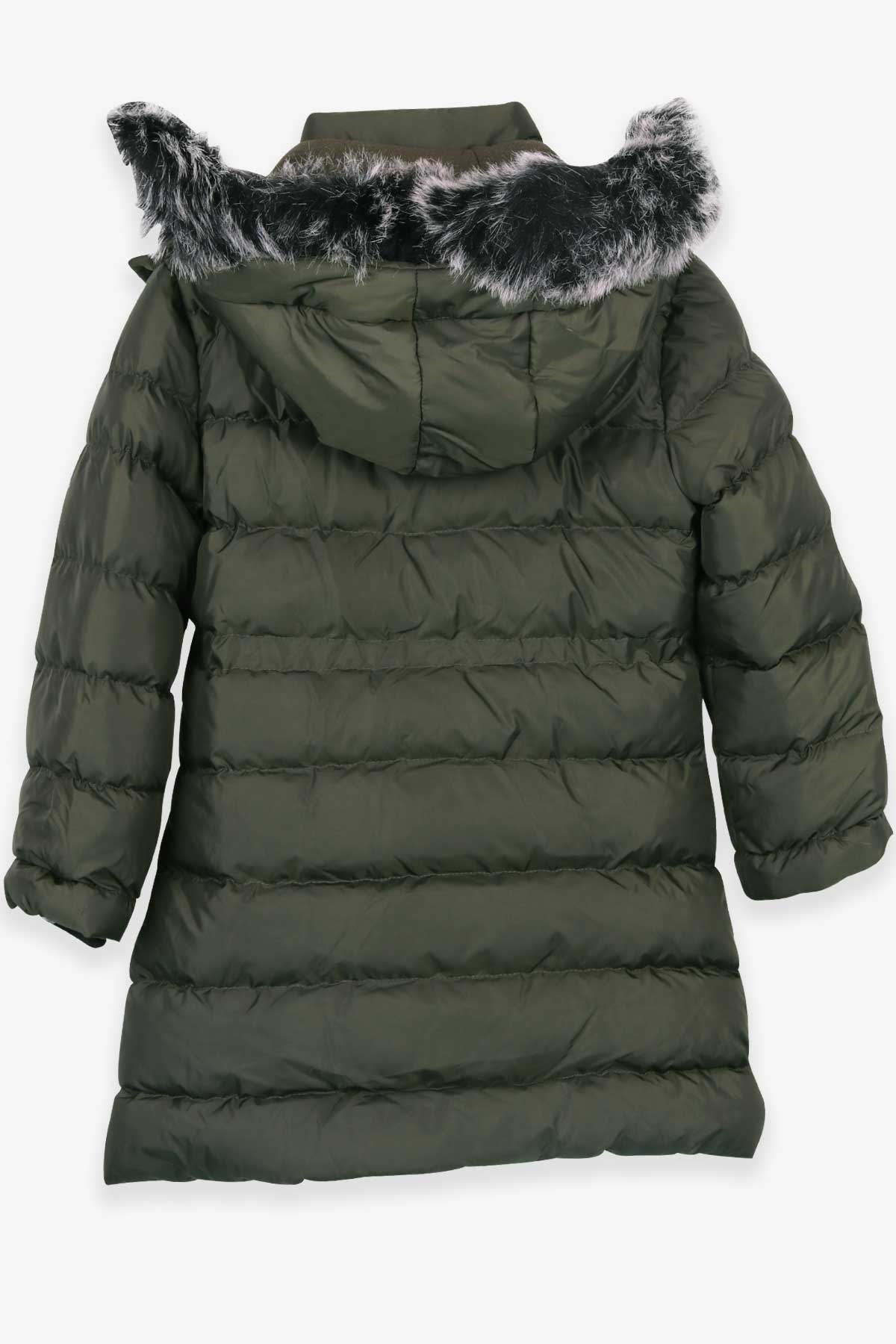 Breeze Kız Çocuk Mont Kapüşonlu Parka Haki Yeşil (7-10 Yaş)