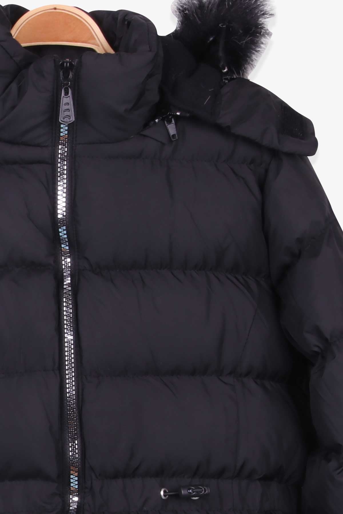 Breeze Kız Çocuk Mont Kapüşonlu Parka Siyah (11-14 Yaş)