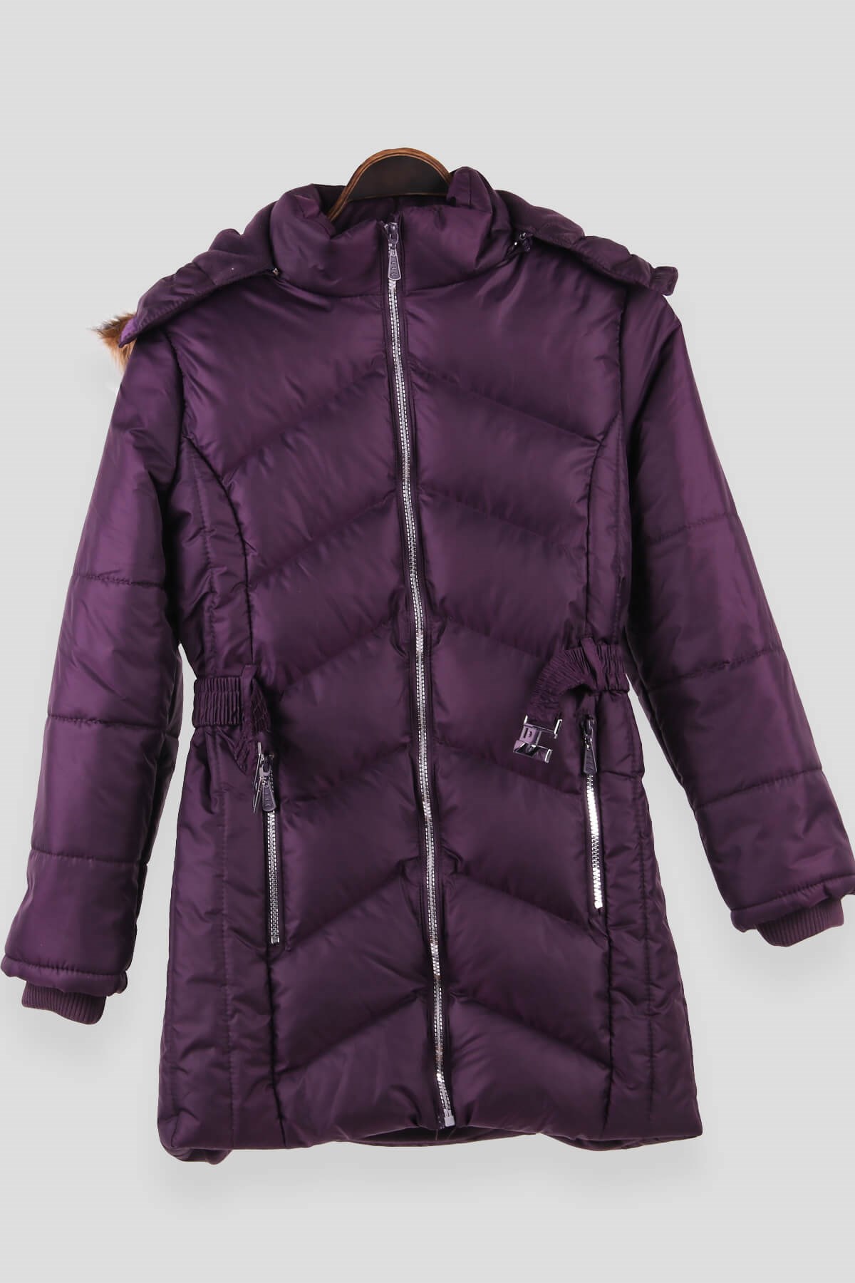 Breeze Kız Çocuk Mont Peluşlu Mürdüm (13-14 Yaş)