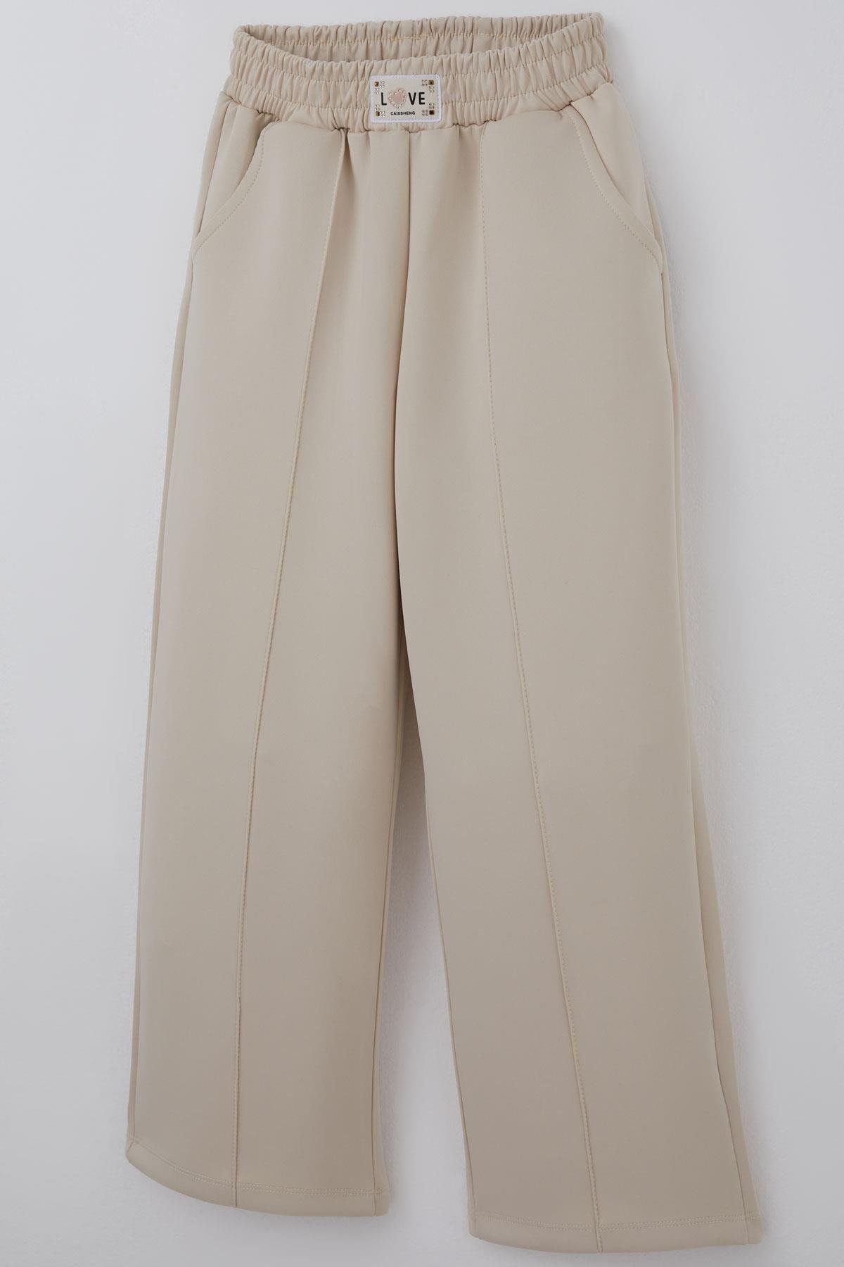 Breeze Kız Çocuk Pantolon Arma Detaylı Çima Dikişli Cepli Taş (8-14 Yaş)