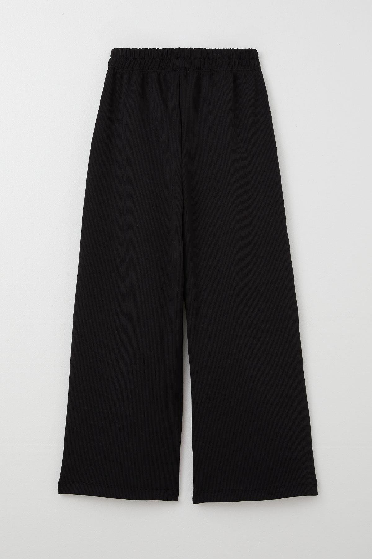 Breeze Kız Çocuk Pantolon Bağcık Aksesuarlı Siyah (8-14 Yaş)