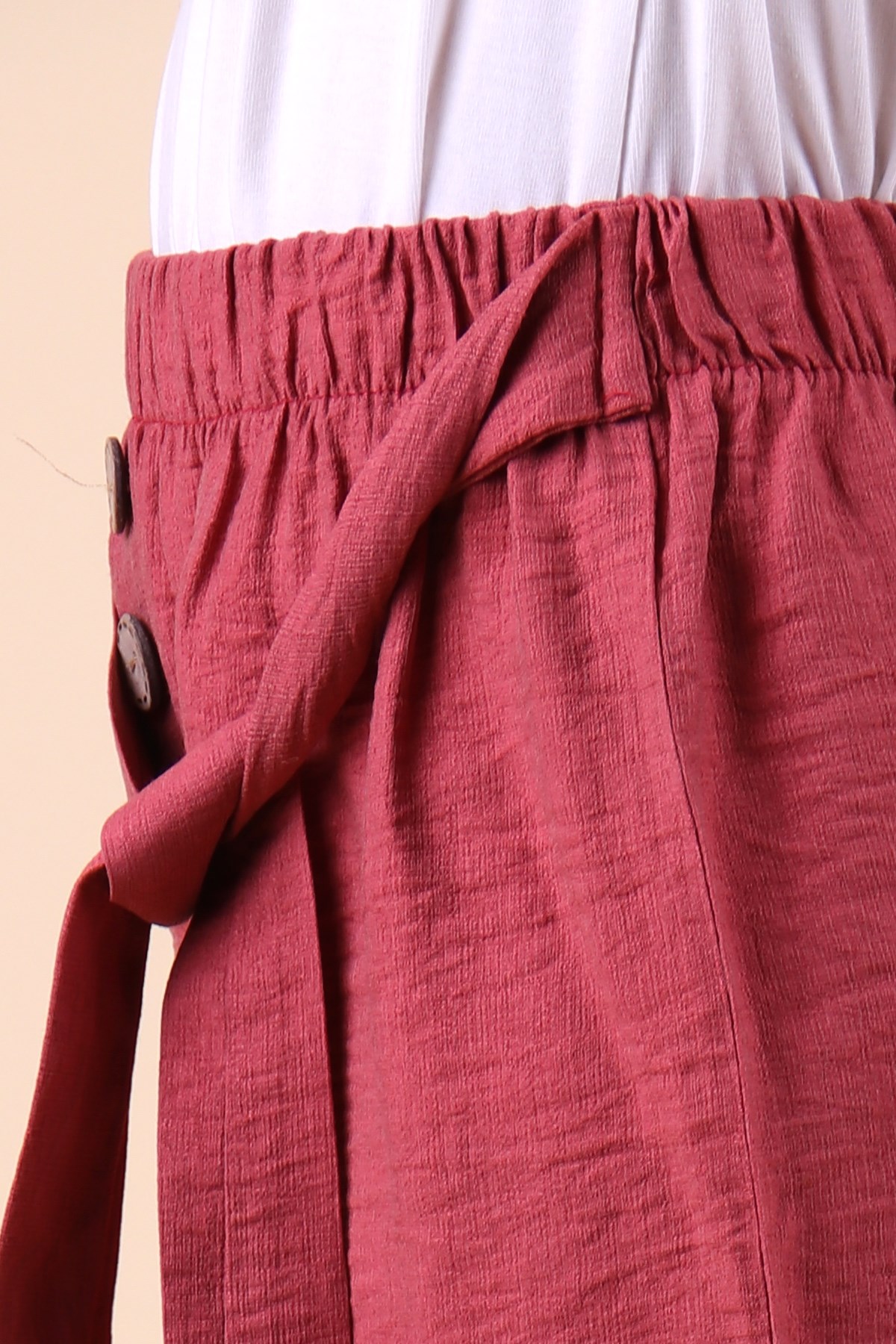 Breeze Kız Çocuk Pantolon Beli Bağcıklı Düğmeli Gülkurusu (9-13 Yaş)