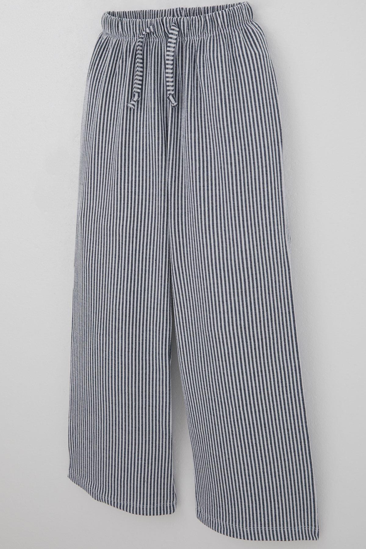 Breeze Kız Çocuk Pantolon Çizgili Bağcık Aksesuarlı Beli Lastik Detaylı Karışık Renk (8-14 Yaş)