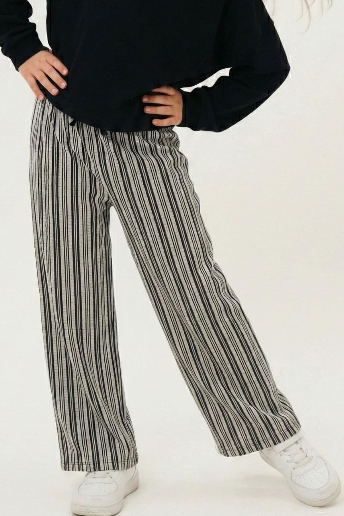 Breeze Kız Çocuk Pantolon Fiyonk Aksesuarlı Beli Lastikli Karışık Renk (4-8 Yaş)