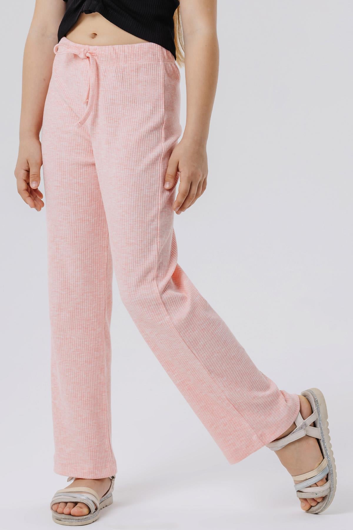Breeze Kız Çocuk Pantolon Kaşkorse Fitilli Pembe Melanj (8-14 Yaş)