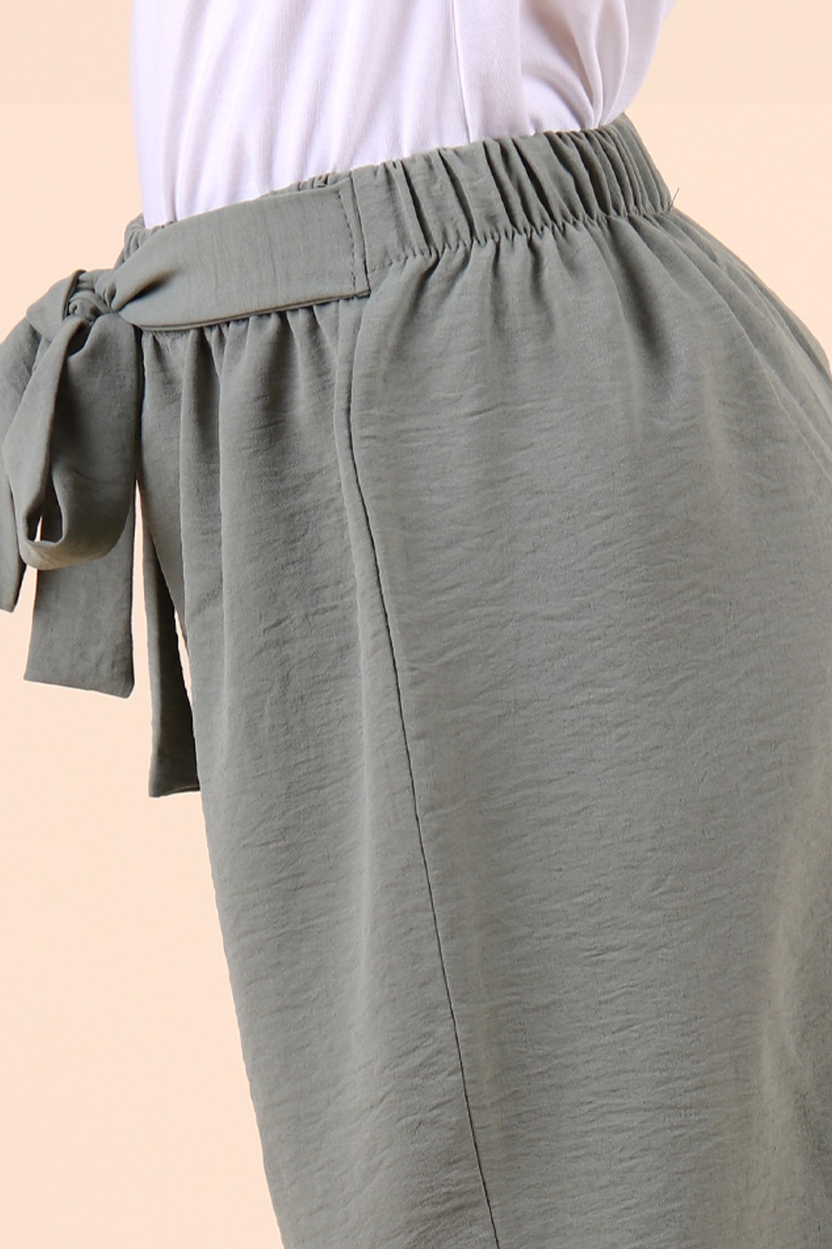 Breeze Kız Çocuk Pantolon Paçaları Düğmeli Yeşil (9-13 Yaş)