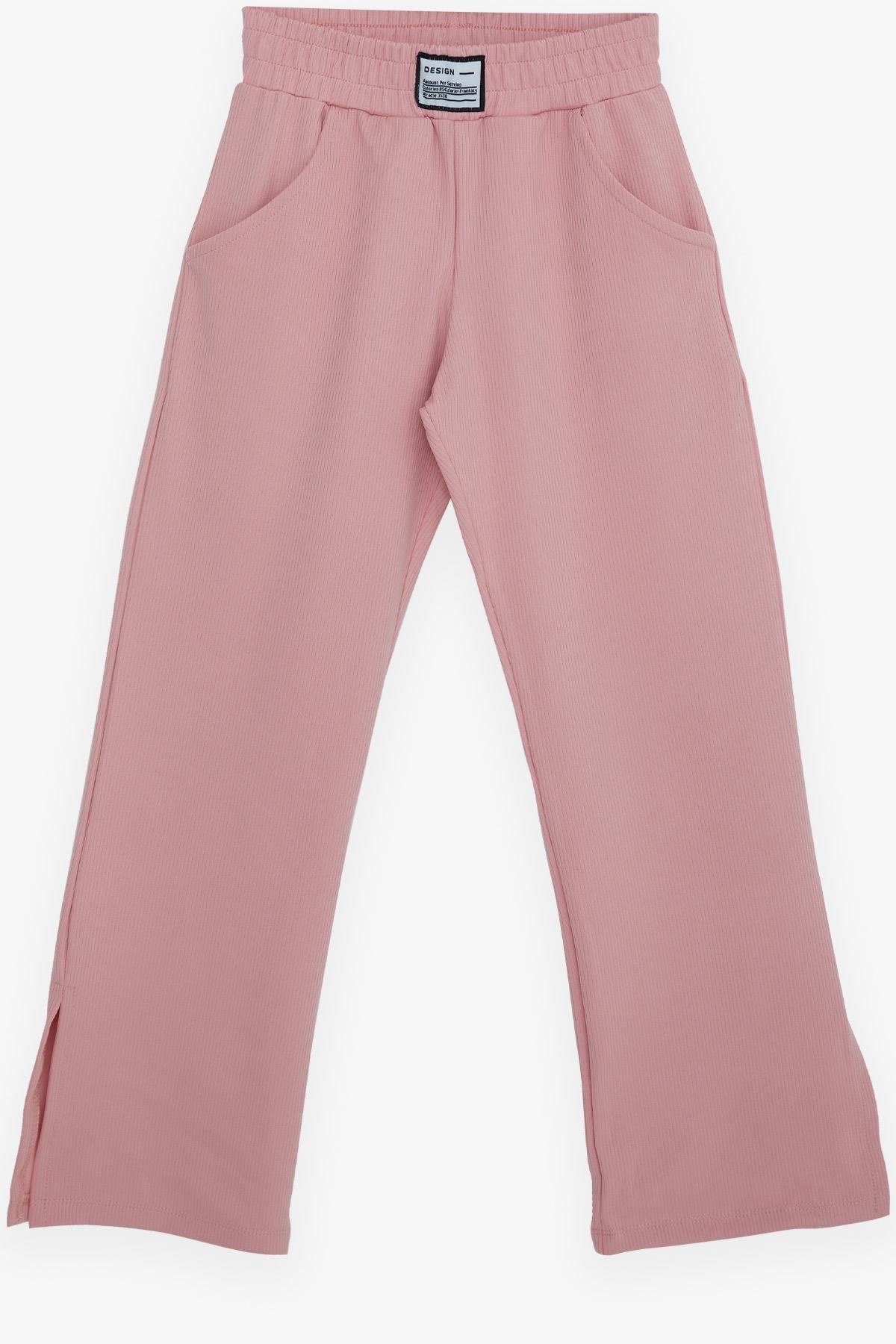Breeze Kız Çocuk Pantolon Paçası Yırtmaçlı Pembe (8-14 Yaş)