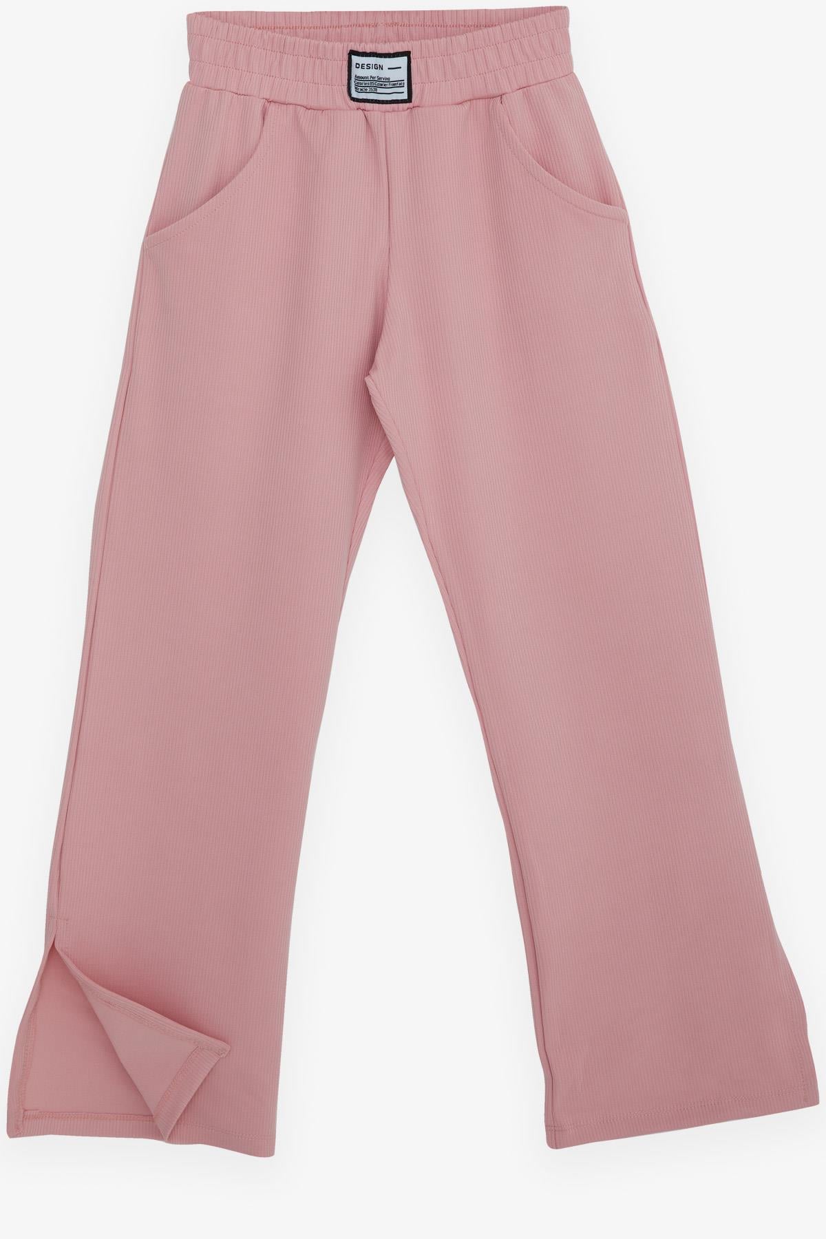 Breeze Kız Çocuk Pantolon Paçası Yırtmaçlı Pembe (8-14 Yaş)
