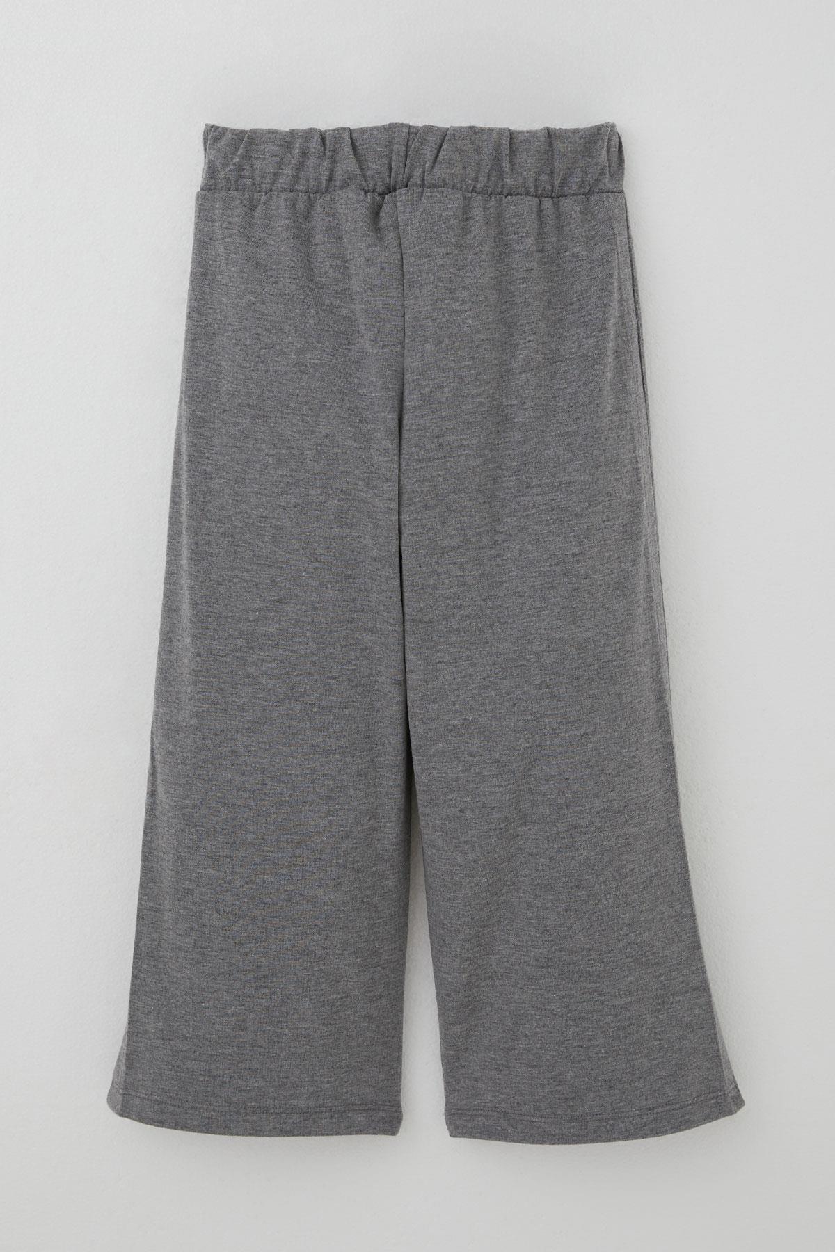 Breeze Kız Çocuk Pantolonlu Takım Çiçek Baskılı Yırtmaçlı Ekru (6-12 Yaş)