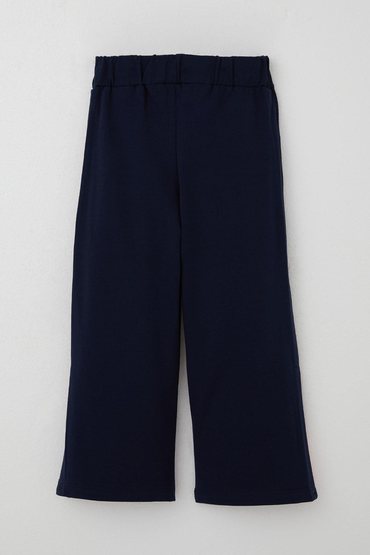 Breeze Kız Çocuk Pantolonlu Takım Çiçek Baskılı Yırtmaçlı Somon (6-12 Yaş)