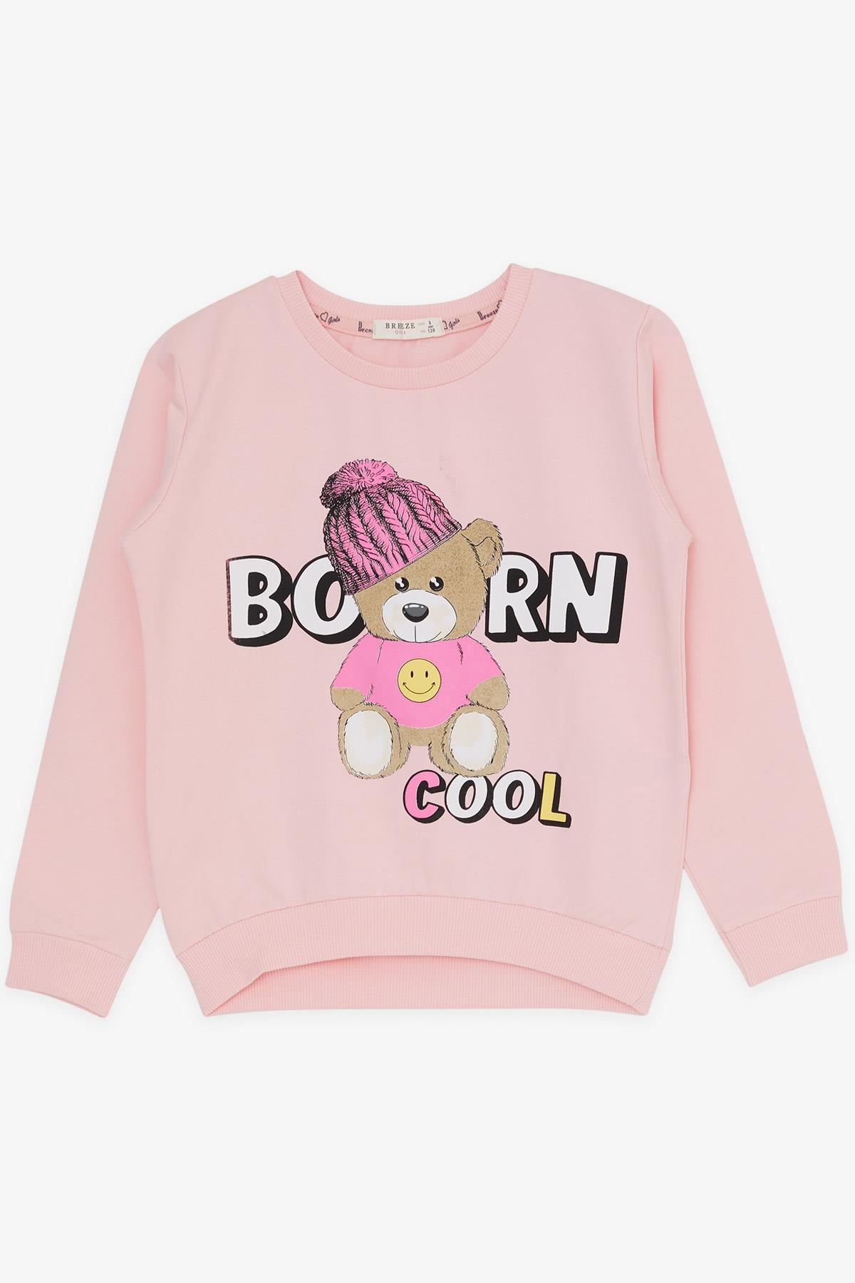 Breeze Kız Çocuk Pantolonlu Takım Havalı Şapkalı Aycık Baskılı Pembe (5-10 Yaş)