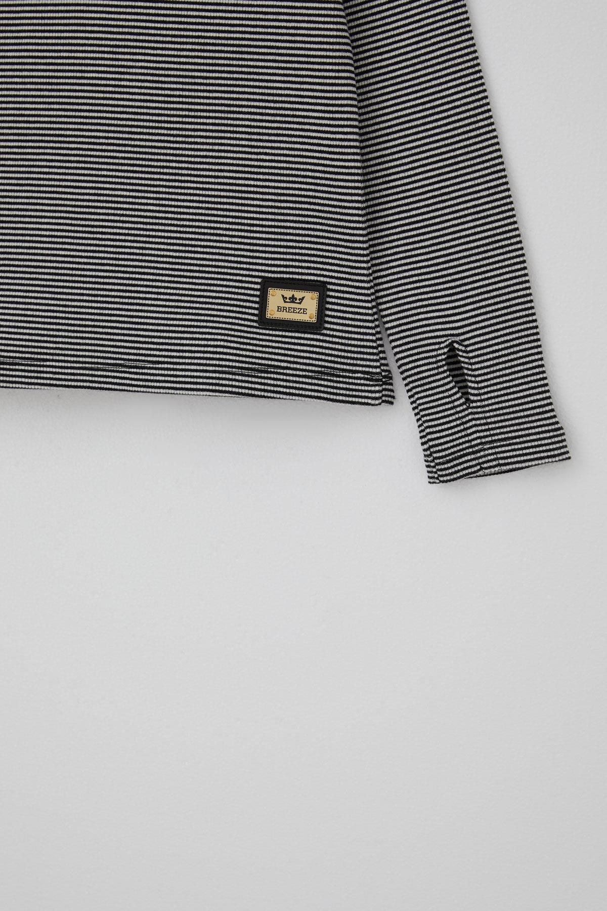 Breeze Kız Çocuk Pantolonlu Takım Parmak Detaylı Siyah (8-14 Yaş)