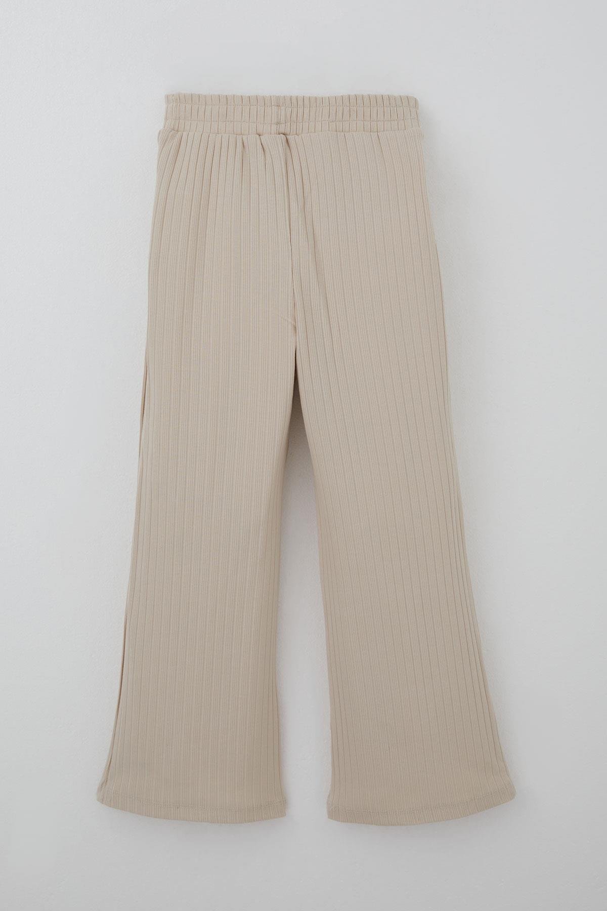 Breeze Kız Çocuk Pantolonlu Takım Yazı Nakışlı Fiyonk Detaylı Taş (4-8 Yaş)