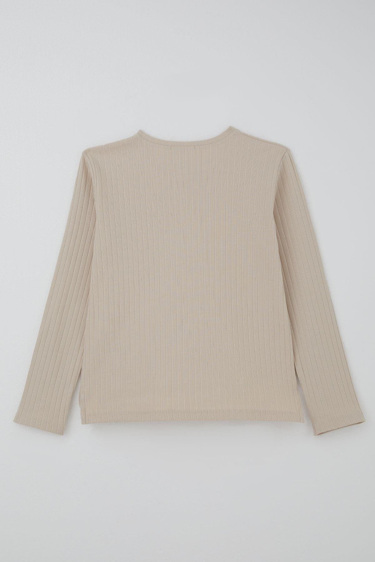 Breeze Kız Çocuk Pantolonlu Takım Yazı Nakışlı Fiyonk Detaylı Taş (4-8 Yaş)