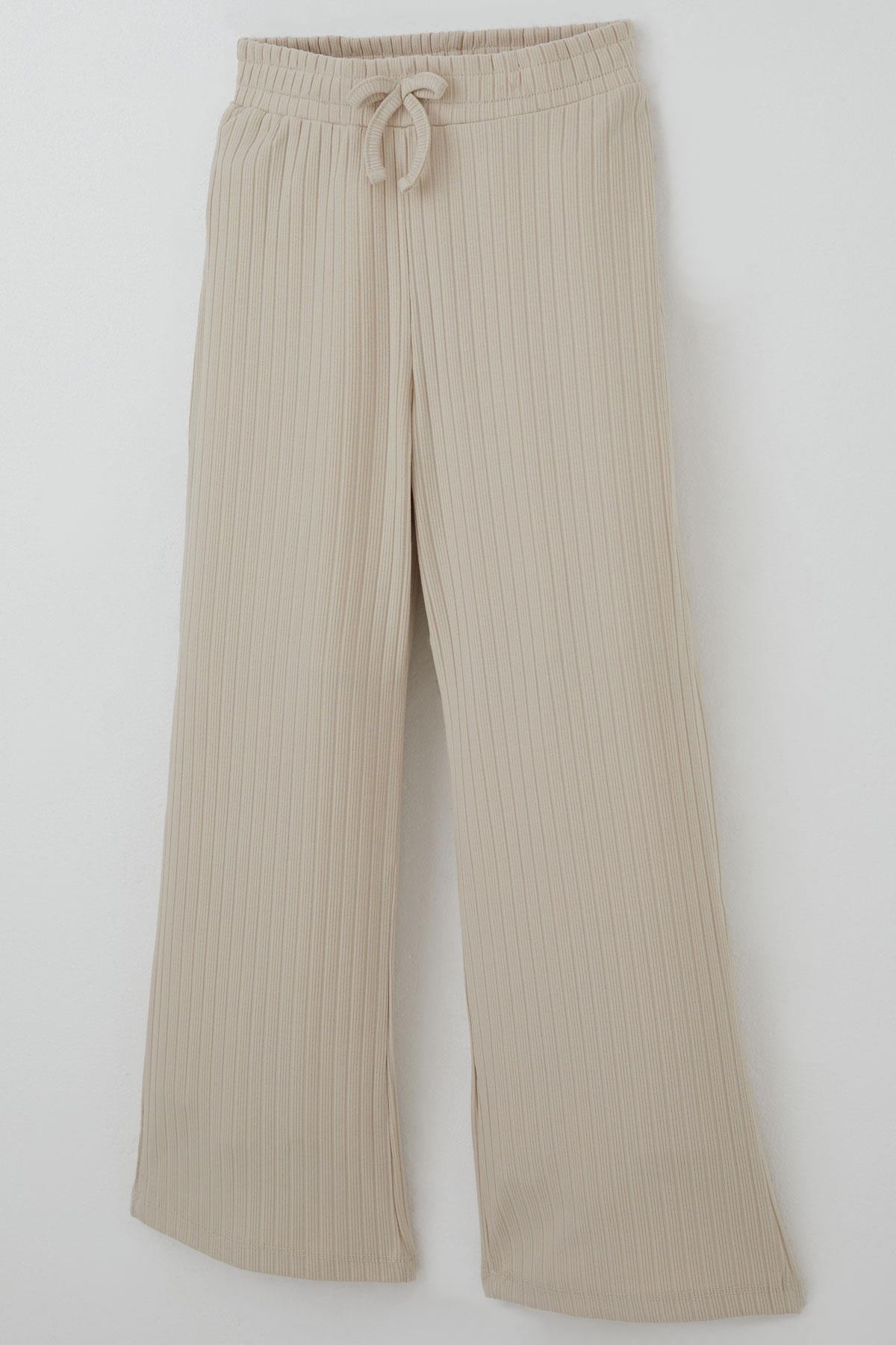 Breeze Kız Çocuk Pantolonlu Takım Yazı Nakışlı Fiyonk Detaylı Taş (4-8 Yaş)