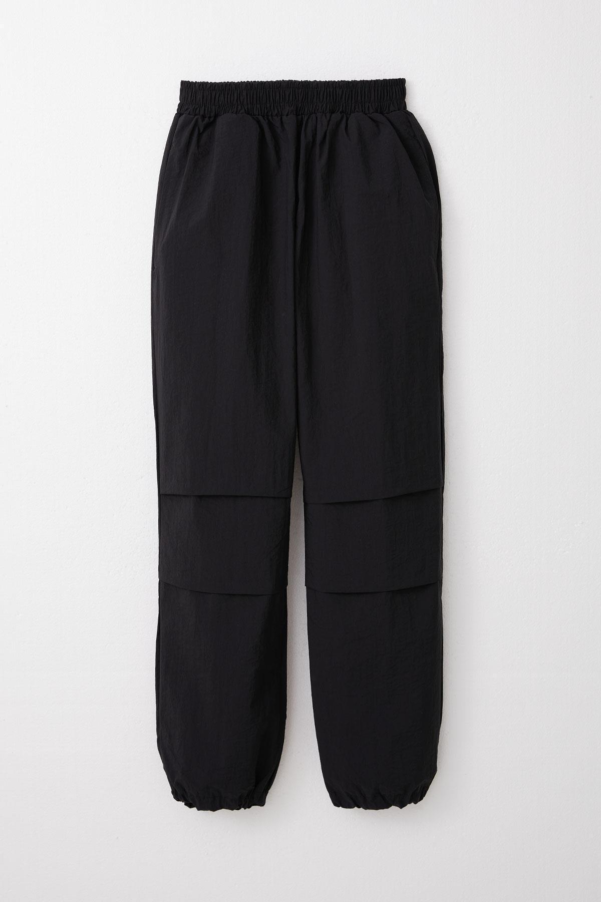 Breeze Kız Çocuk Paraşüt Jogger Paça Pantolon Siyah (6 Yaş)